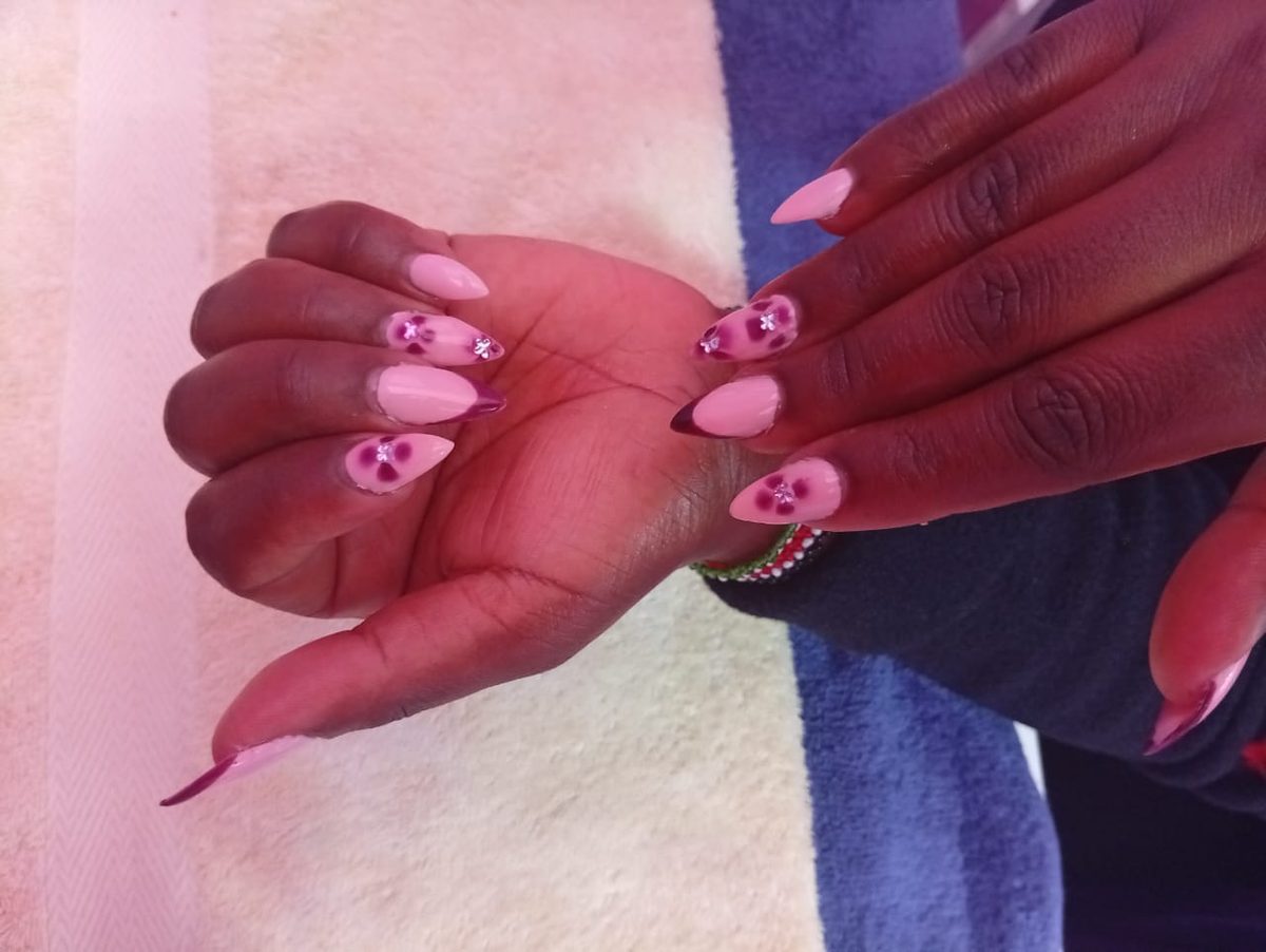 Nail technology student work